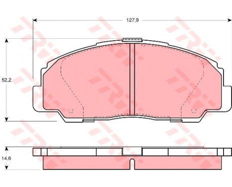 Kit de plaquettes de frein, frein à disque GDB1135 TRW