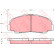 Kit de plaquettes de frein, frein à disque GDB1135 TRW