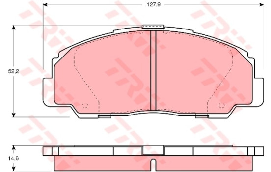Kit de plaquettes de frein, frein à disque GDB1135 TRW