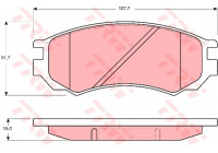 Kit de plaquettes de frein, frein à disque GDB1141 TRW