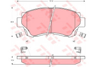 Kit de plaquettes de frein, frein à disque GDB1142 TRW