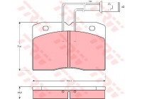Kit de plaquettes de frein, frein à disque GDB1152 TRW
