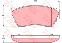 Kit de plaquettes de frein, frein à disque GDB1170 TRW