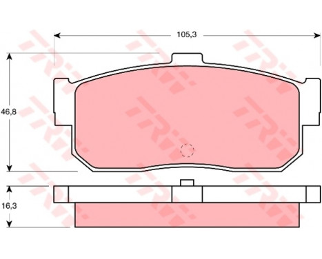 Kit de plaquettes de frein, frein à disque GDB1172 TRW