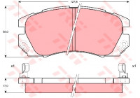 Kit de plaquettes de frein, frein à disque GDB1179 TRW