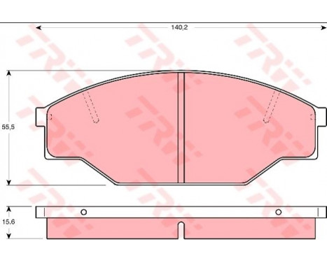 Kit de plaquettes de frein, frein à disque GDB1181 TRW