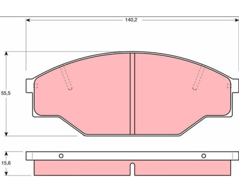 Kit de plaquettes de frein, frein à disque GDB1181 TRW, Image 2