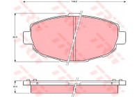 Kit de plaquettes de frein, frein à disque GDB1184 TRW