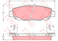 Kit de plaquettes de frein, frein à disque GDB1185 TRW