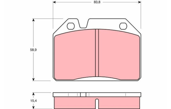 Kit de plaquettes de frein, frein à disque GDB119 TRW
