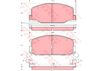 Kit de plaquettes de frein, frein à disque GDB1190 TRW