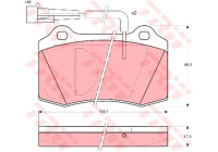Kit de plaquettes de frein, frein à disque GDB1191 TRW
