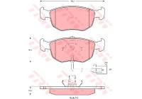 Kit de plaquettes de frein, frein à disque GDB1213 TRW