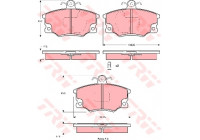 Kit de plaquettes de frein, frein à disque GDB1223 TRW