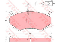 Kit de plaquettes de frein, frein à disque GDB1248 TRW