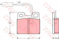 Kit de plaquettes de frein, frein à disque GDB1250 TRW