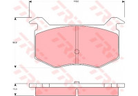 Kit de plaquettes de frein, frein à disque GDB1256 TRW