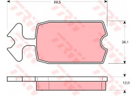 Kit de plaquettes de frein, frein à disque GDB127 TRW