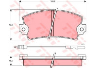 Kit de plaquettes de frein, frein à disque GDB1303 TRW