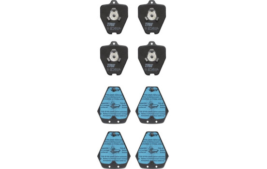 Kit de plaquettes de frein, frein à disque GDB1323 TRW, Image 2