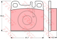 Kit de plaquettes de frein, frein à disque GDB1331 TRW