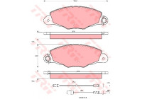 Kit de plaquettes de frein, frein à disque GDB1336 TRW