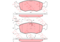 Kit de plaquettes de frein, frein à disque GDB1341 TRW