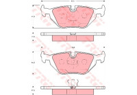 Kit de plaquettes de frein, frein à disque GDB1343 TRW