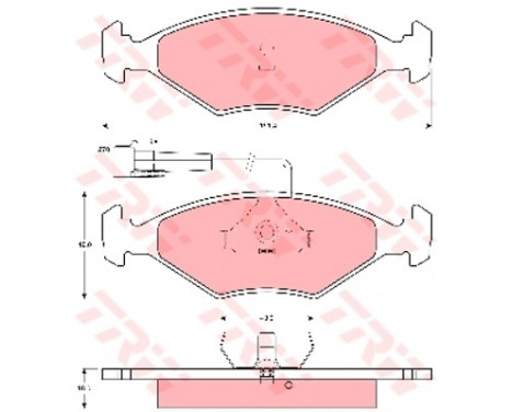 Kit de plaquettes de frein, frein à disque GDB1347 TRW