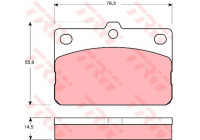 Kit de plaquettes de frein, frein à disque GDB138 TRW