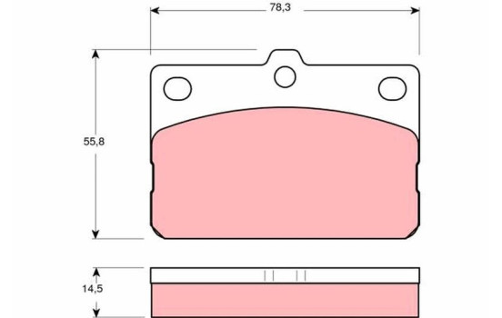 Kit de plaquettes de frein, frein à disque GDB138 TRW, Image 2