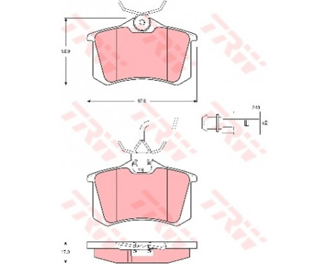 Kit de plaquettes de frein, frein à disque GDB1417 TRW