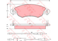 Kit de plaquettes de frein, frein à disque GDB1447 TRW