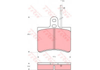 Kit de plaquettes de frein, frein à disque GDB145 TRW