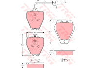 Kit de plaquettes de frein, frein à disque GDB1451 TRW