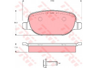 Kit de plaquettes de frein, frein à disque GDB1490 TRW