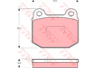 Kit de plaquettes de frein, frein à disque GDB1493 TRW