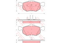 Kit de plaquettes de frein, frein à disque GDB1497 TRW