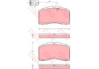 Kit de plaquettes de frein, frein à disque GDB1506 TRW