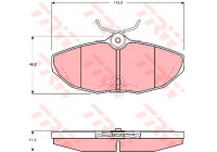 Kit de plaquettes de frein, frein à disque GDB1511 TRW