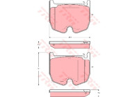 Kit de plaquettes de frein, frein à disque GDB1541 TRW