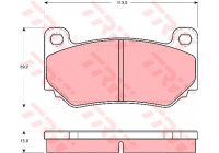 Kit de plaquettes de frein, frein à disque GDB1568 TRW