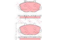 Kit de plaquettes de frein, frein à disque GDB1573 TRW