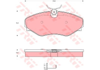 Kit de plaquettes de frein, frein à disque GDB1574 TRW