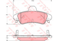 Kit de plaquettes de frein, frein à disque GDB1580 TRW