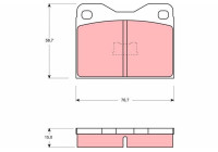 Kit de plaquettes de frein, frein à disque GDB159 TRW
