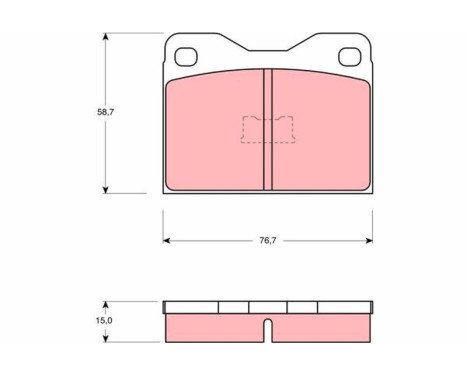 Kit de plaquettes de frein, frein à disque GDB159 TRW