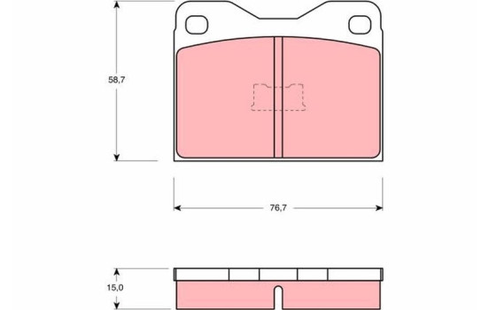 Kit de plaquettes de frein, frein à disque GDB159 TRW