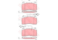 Kit de plaquettes de frein, frein à disque GDB1603 TRW