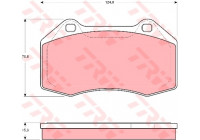Kit de plaquettes de frein, frein à disque GDB1606 TRW